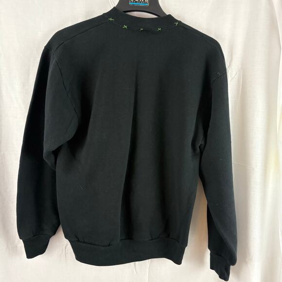 Vintage 90s Primitive Snowman Jerzees Sweatshirt Christmas Holiday Medium - Picture 2 of 6